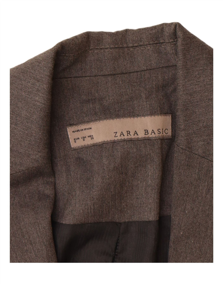 Мужской пиджак на 1 пуговице Zara UK 10, маленький серый