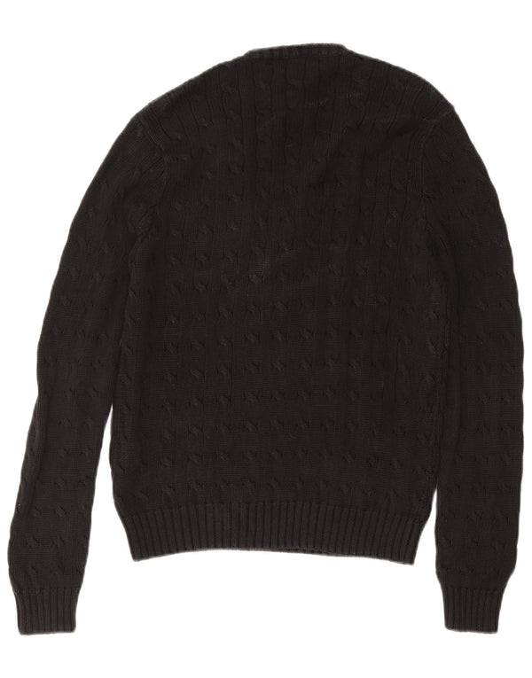 Женский джемпер с v-образным вырезом Ralph Lauren, Великобритания, 18 XL, черный хлопок