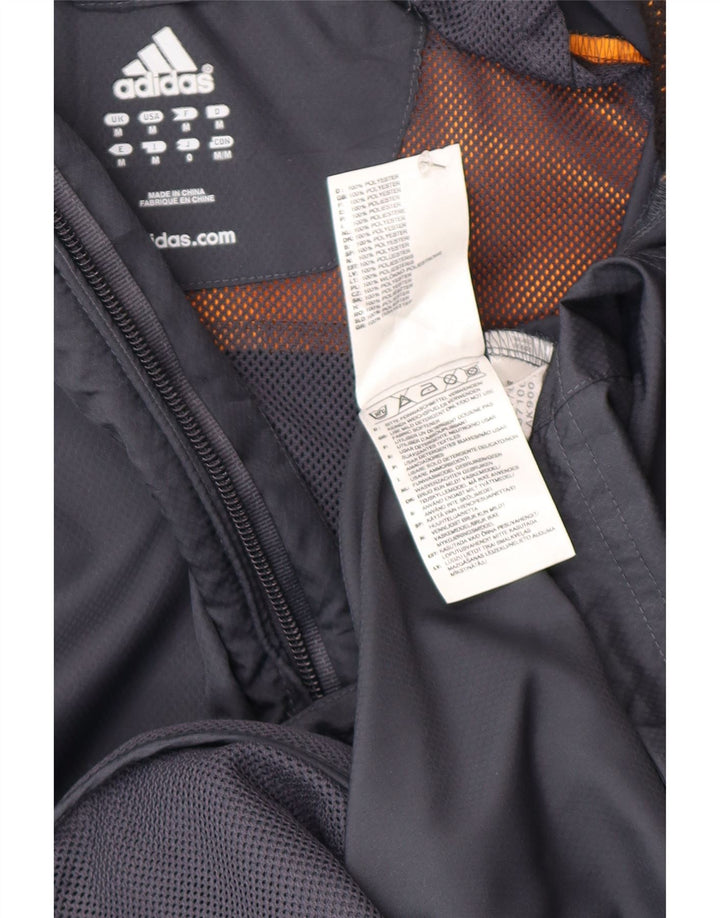 Мужской спортивный костюм Adidas Clima Proof, верхняя куртка среднего серого цвета с цветными блоками