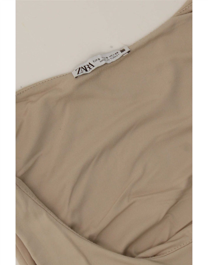 Женский жилет Zara Top UK 8, маленький, бежевый