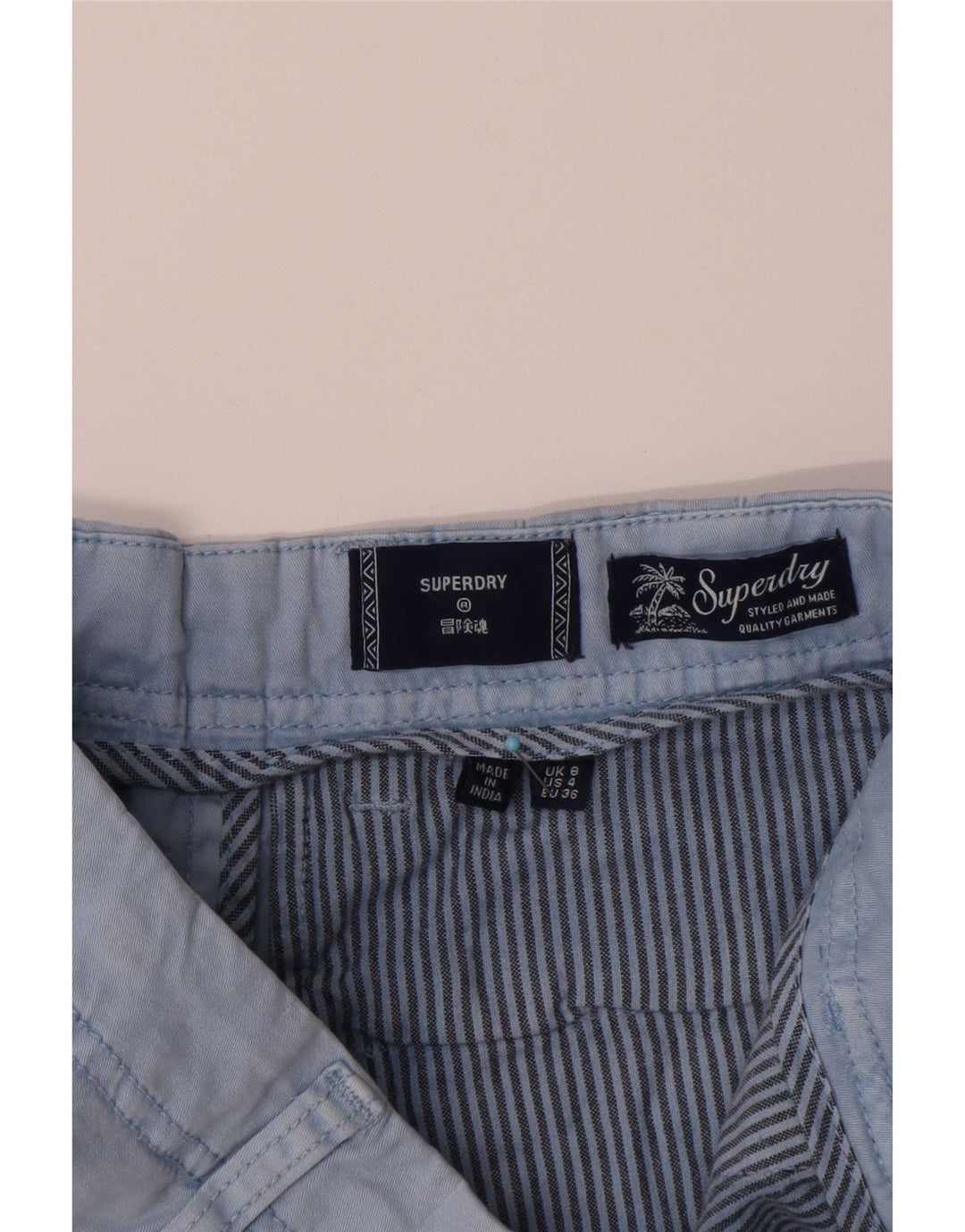 Женские шорты Superdry UK 8, маленькие W28, синие, хлопок