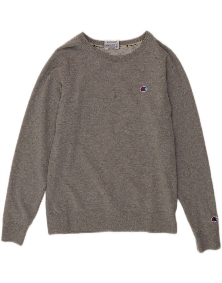 CHAMPION Womens Sweatshirt Jumper UK 14 Medium Grey Cotton Vintage Champion and Second-Hand Champion from Messina Hembry 