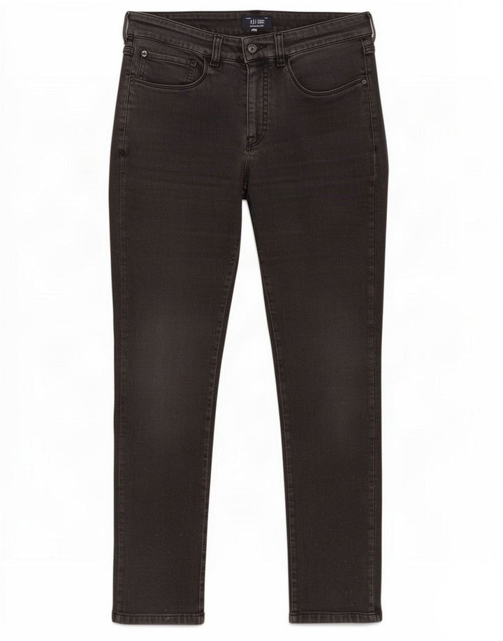 Женские узкие джинсы Armani W27 L28, черный хлопок