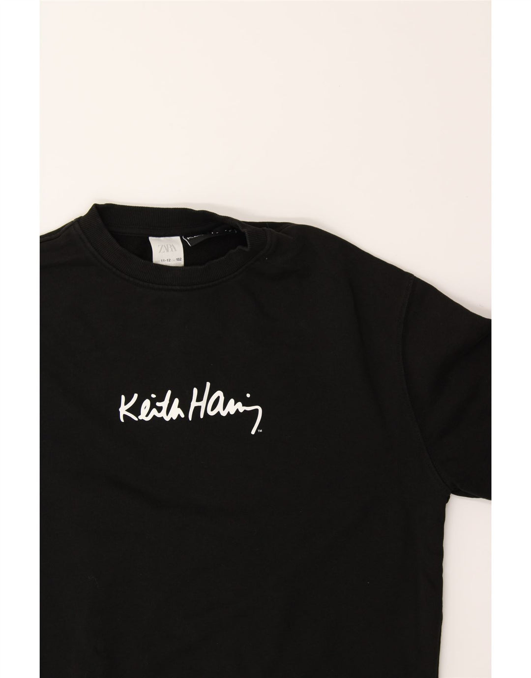 ZARA Boys Graphic Sweatshirt Jumper 11-12 Years Black Cotton Vintage Zara and Second-Hand Zara from Messina Hembry 