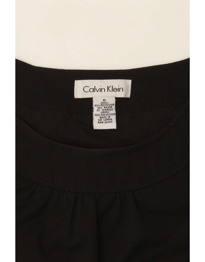 Женское платье-футляр без рукавов Calvin Klein, США 6, средний черный полиэстер