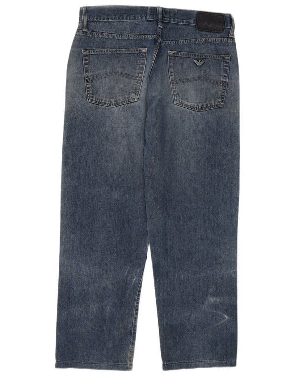 Джинсы Armani Jeans мужские прямые W36 L28 синие