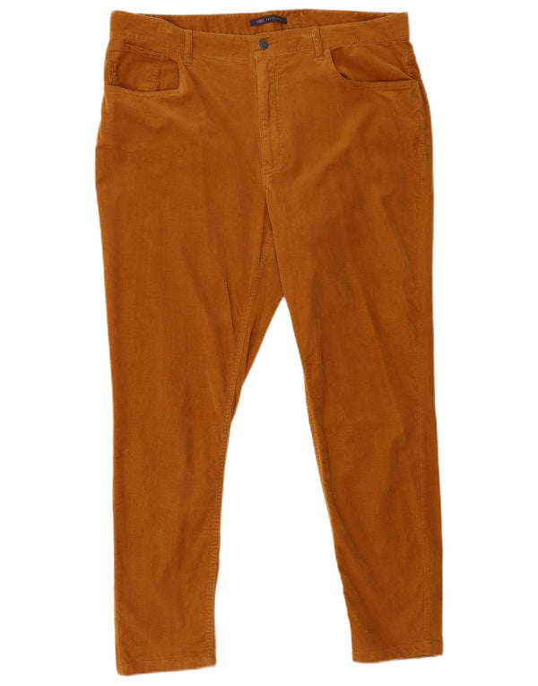 Женские узкие вельветовые брюки Marks & Spencer UK 18 XL W38 L28 Коричневые хлопковые
