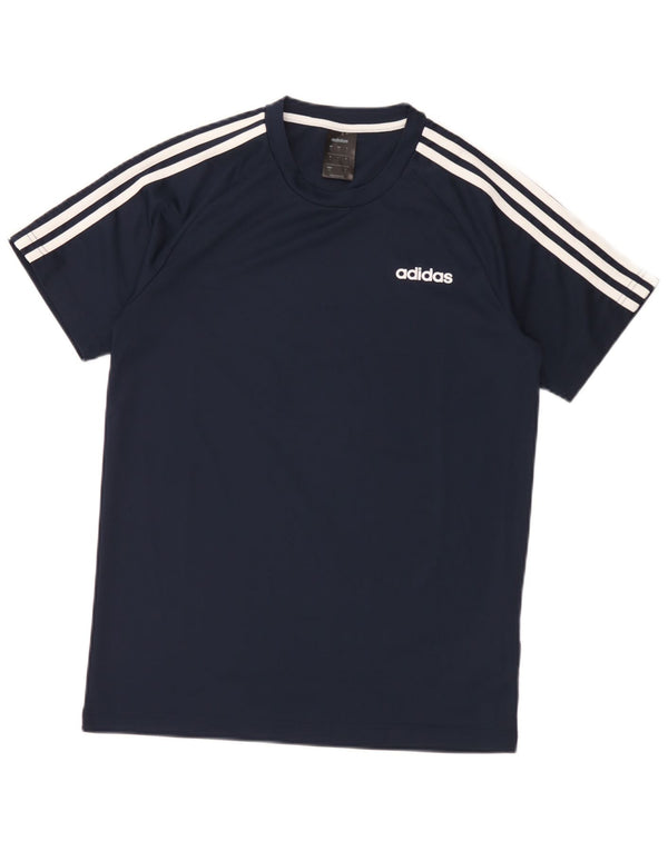 Adidas Мужская футболка Climalite Top Small Темно-синий полиэстер