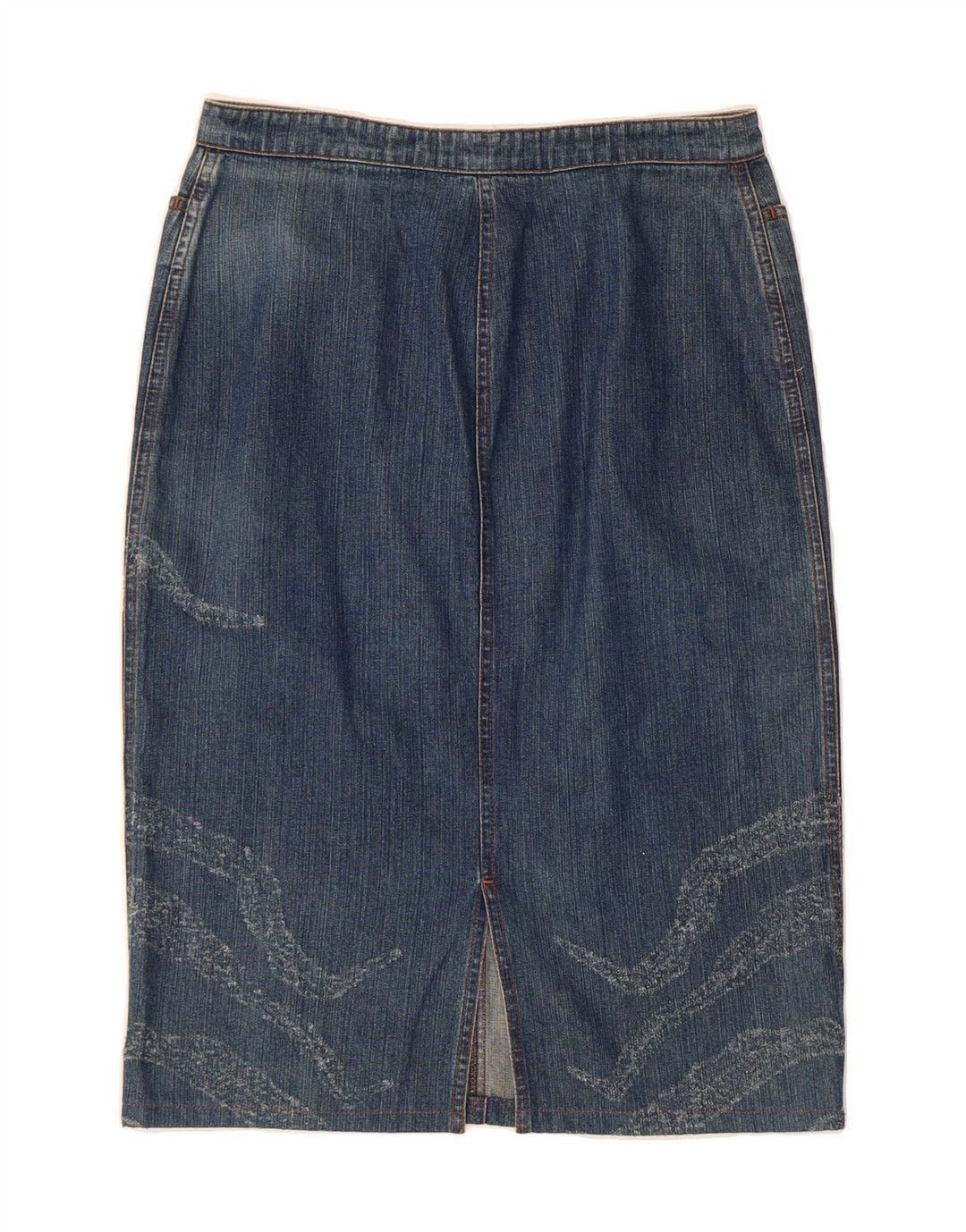 UNGARO Womens Denim Skirt IT 44 Medium W30 Blue Cotton Vintage Ungaro and Second-Hand Ungaro from Messina Hembry 