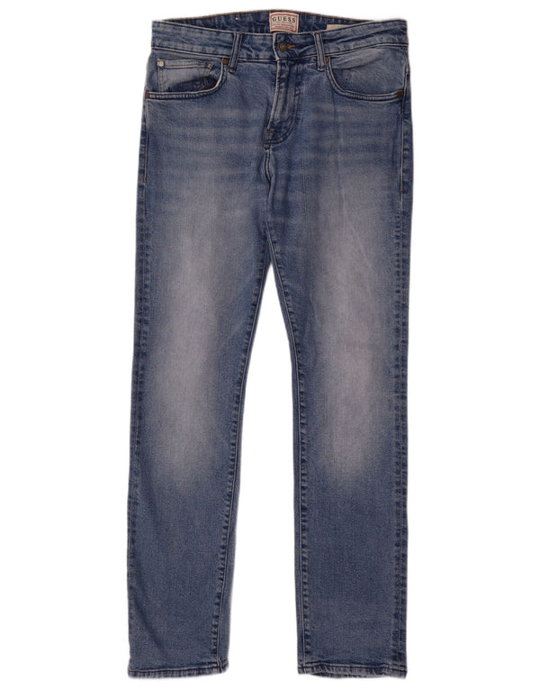 Мужские узкие джинсы Guess W31 L32 синие, хлопок