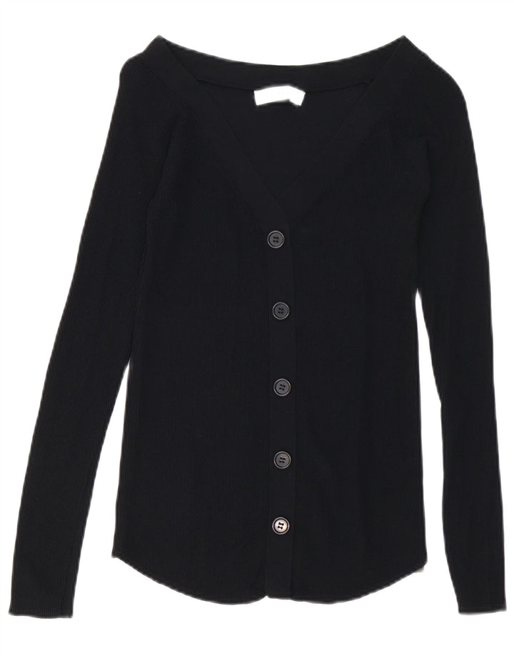 Женский кардиган Zara UK 10, маленький черный вискоза