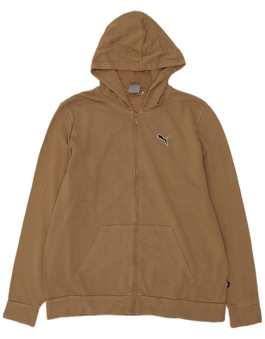 Мужской свитер с капюшоном на молнии Puma XL, коричневый хлопок