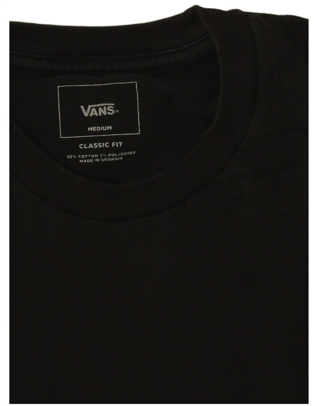 Мужская футболка классического кроя Vans, хлопковый топ среднего черного цвета с цветными блоками