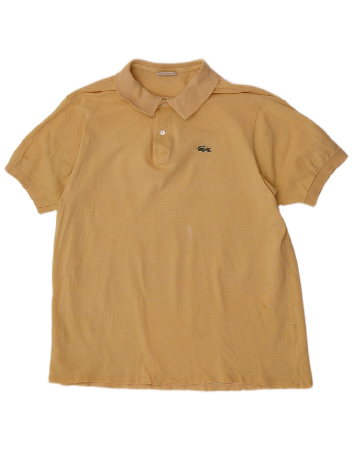 Мужская футболка-поло Lacoste, размер 5 Large, желтый, хлопок