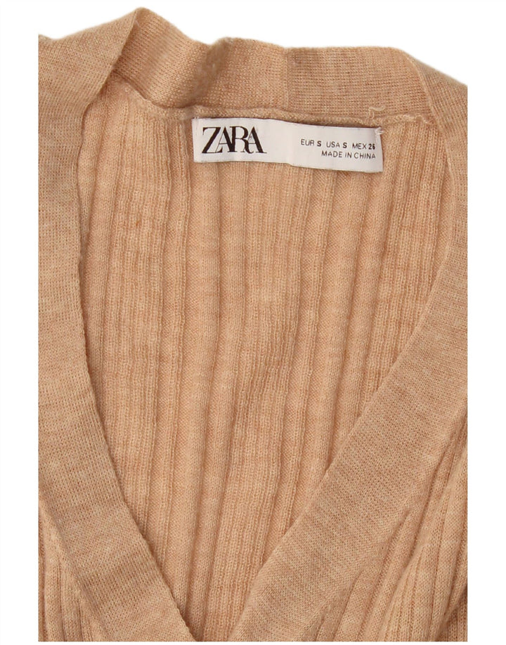 Женский кардиган ZARA UK 10, маленький бежевый