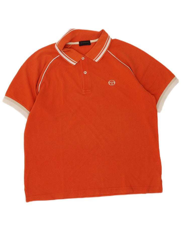 Мужская рубашка-поло Sergio Tacchini EU 50, средний оранжевый цвет, хлопок