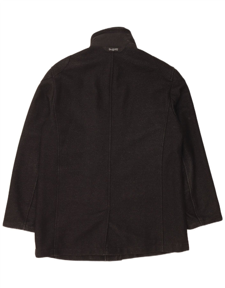 Мужское пальто Bugatti EU 54 2XL, черное из натуральной шерсти