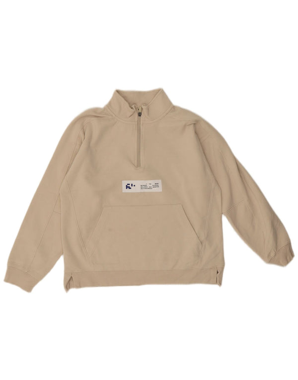 Свитшот на молнии с рисунком для девочек Zara, джемпер, 13–14 лет, бежевый