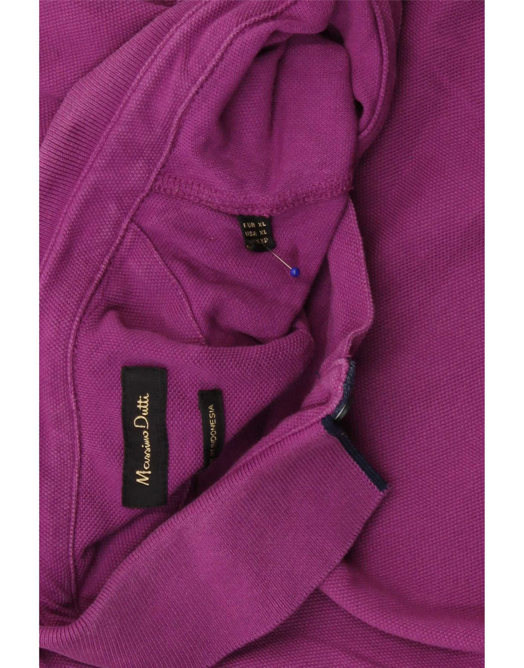 Мужская рубашка-поло Massimo Dutti XL, фиолетовый хлопок