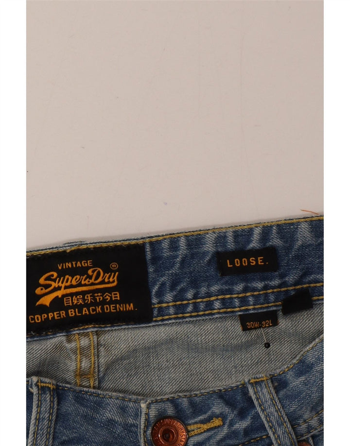 Мужские свободные джинсы Superdry W30 L32, синий хлопок