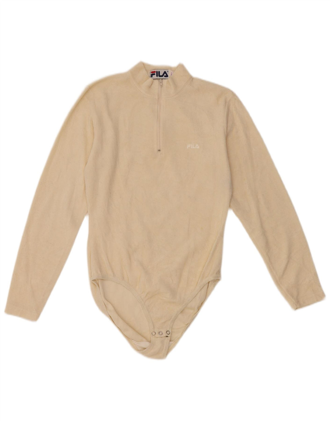 FILA Женское флисовое боди с длинными рукавами IT 42 Medium Off White