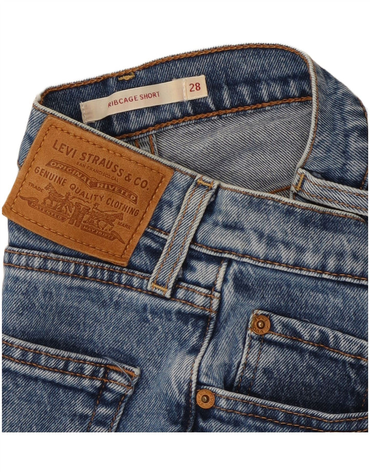 Женские джинсовые шорты Levi's Ribcage W28, средний синий, хлопок