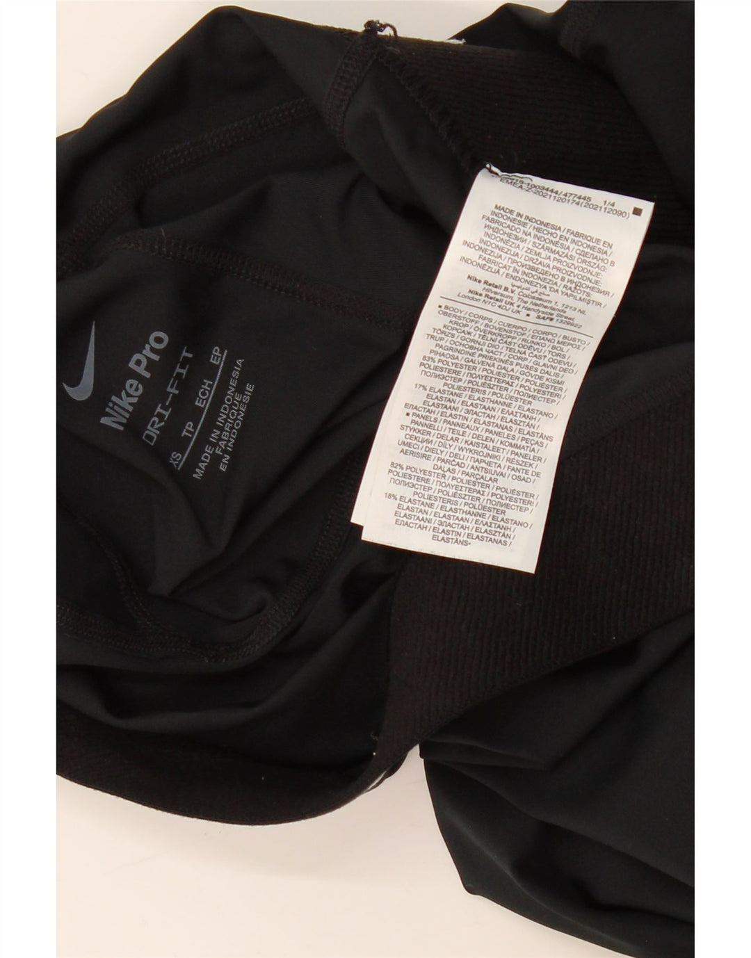 Женские леггинсы с рисунком NIKE Dri Fit UK 4 XS, черный полиэстер