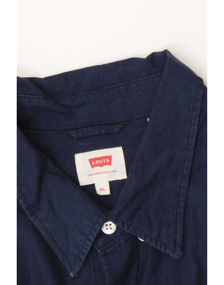 Мужская рубашка Levi's XL темно-синяя