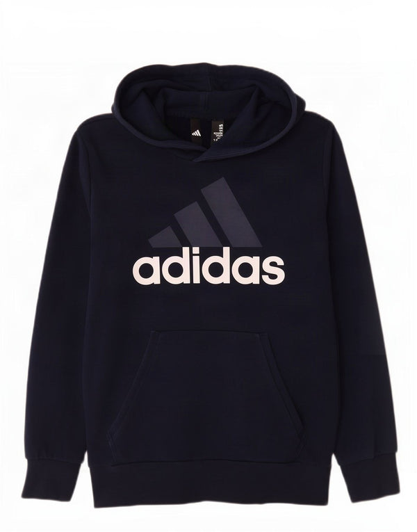 Мужской джемпер с капюшоном Adidas с рисунком, средний, темно-синий, хлопок