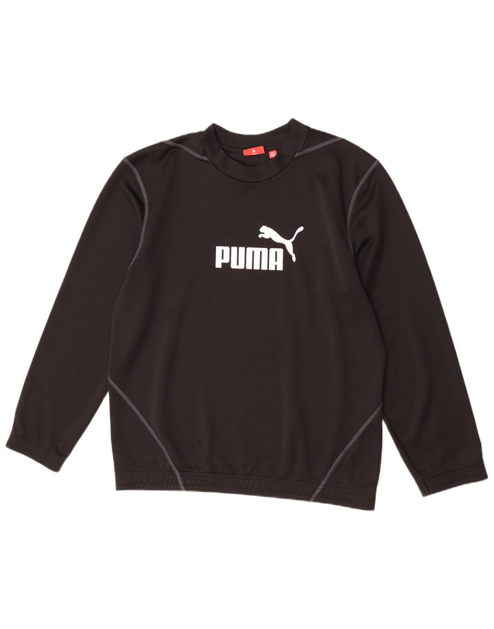 Мужской свитшот с рисунком Puma, средний черный полиэстер