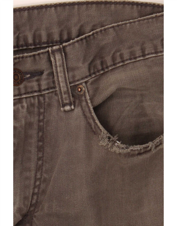 Мужские прямые джинсы Levi's 505 W32 L30 серые, хлопок