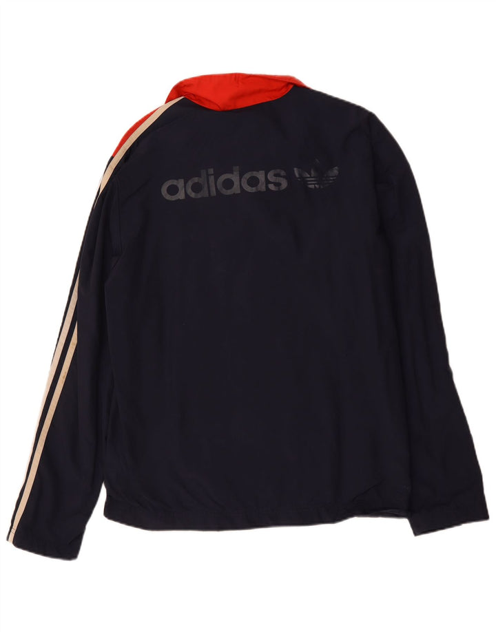 Мужской спортивный костюм Adidas с графическим рисунком, верхняя куртка, маленький темно-синий, с цветными блоками