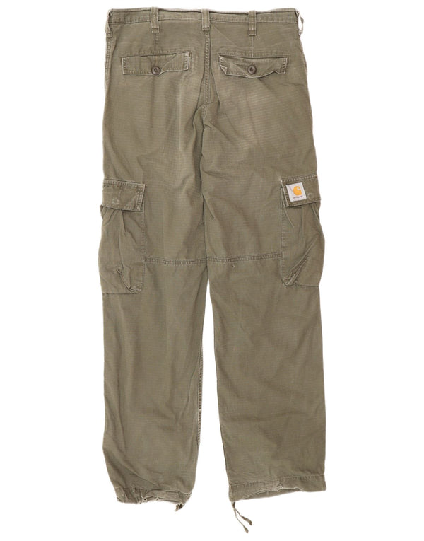 Carhartt Мужские прямые брюки карго W30 L34 Хаки в клетку, хлопок