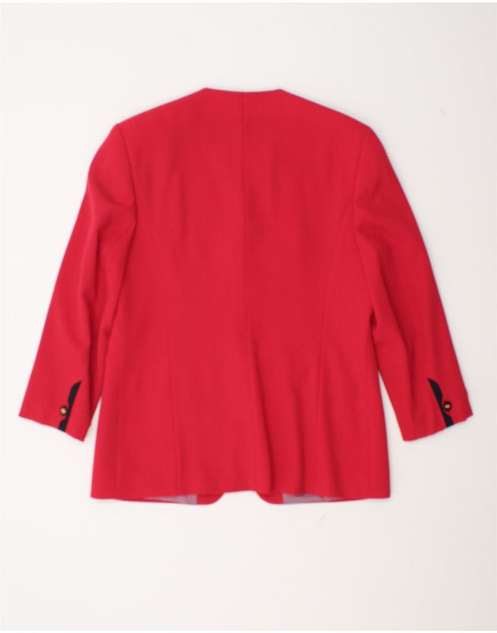 Женский пиджак Marcona с рукавом 3/4 и 4 пуговицами, Великобритания 20, 2XL, красный полиэстер
