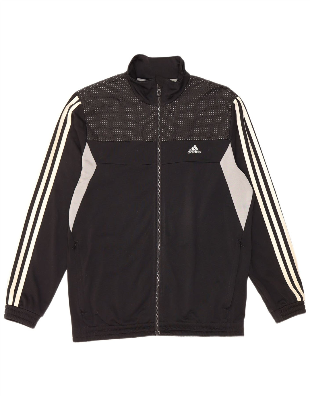 Мужская спортивная куртка Adidas UK 38/40, средний черный, цветной блок