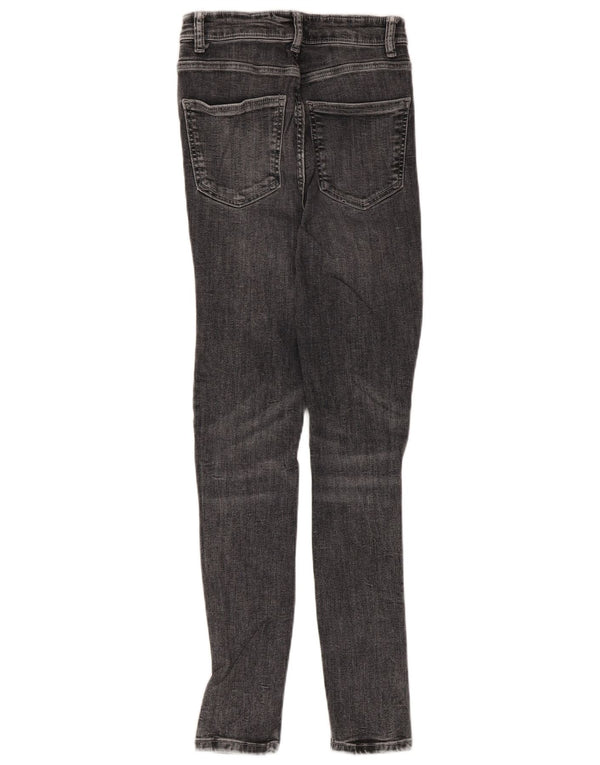 Женские джинсы скинни Zara с высокой посадкой EU 36 XS W26 L27 Серые