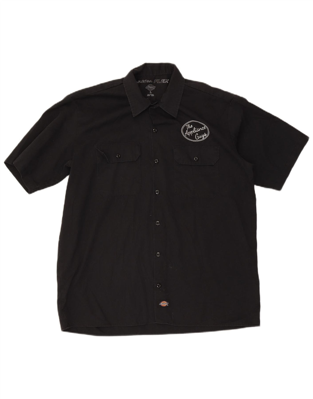 Мужская рубашка Dickies с коротким рукавом и рисунком, большая черная, полиэстер