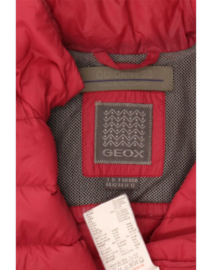 Женская стеганая куртка Geox UK 14, большая красная, полиамид