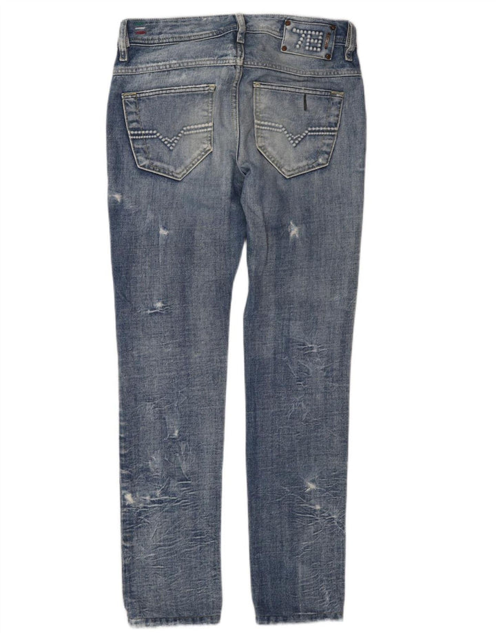 DIESEL Mens Floy Distressed Slim Jeans W26 L32 Blue Cotton