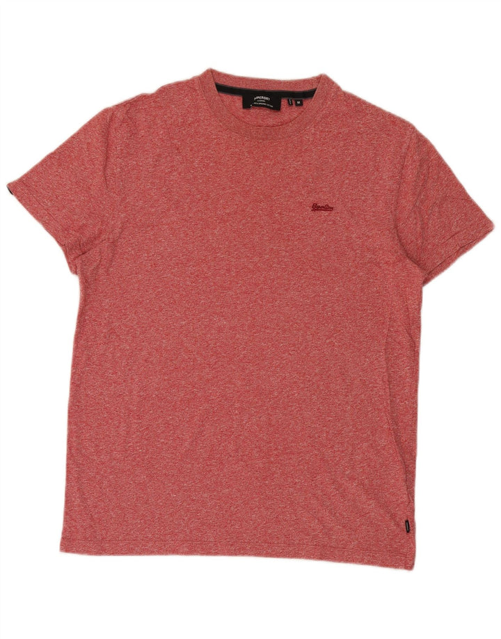 Мужская футболка Superdry Top из хлопка среднего красного цвета с крапинками