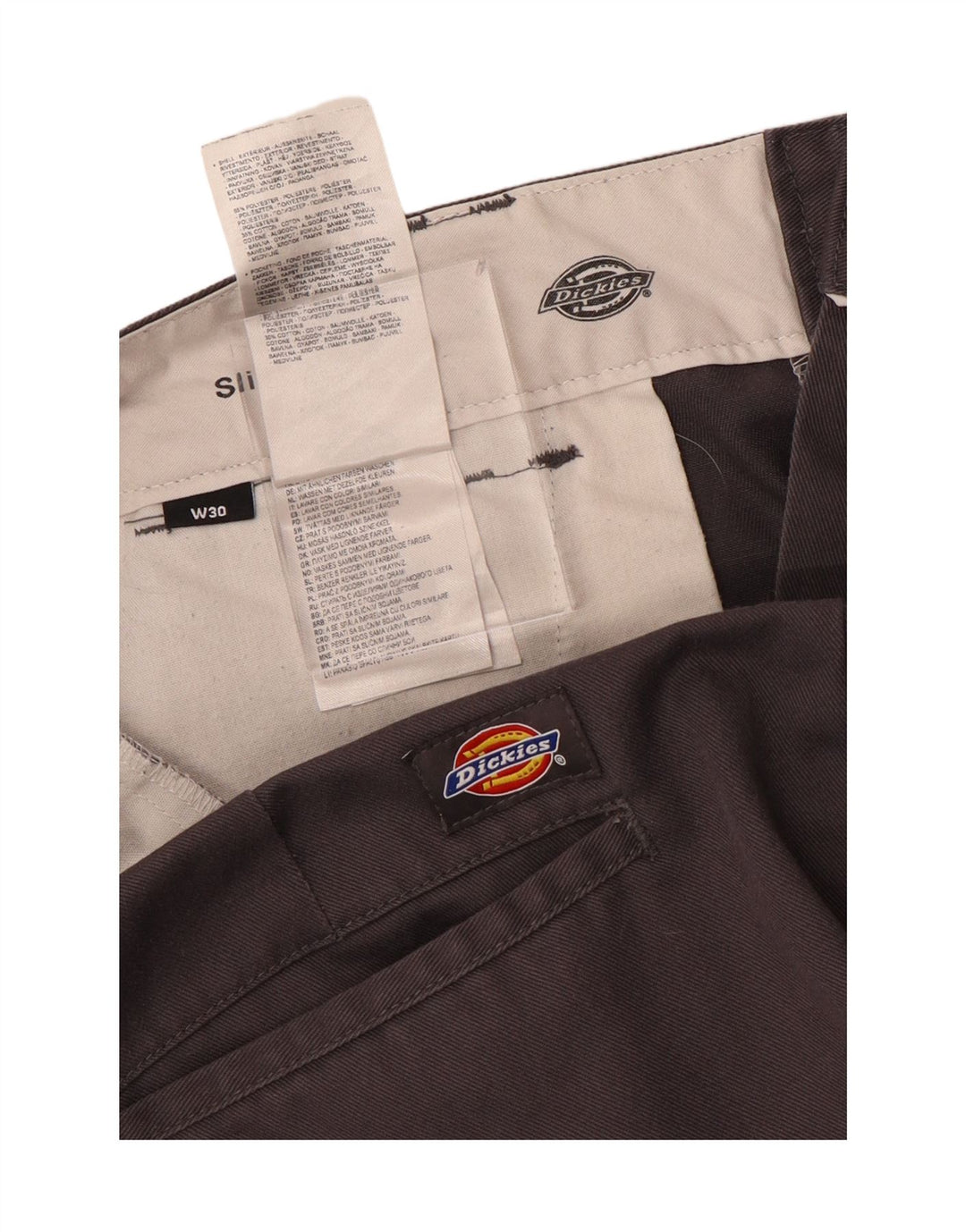 Мужские шорты чинос DICKIES Slim Fit W30, хлопок среднего серого цвета