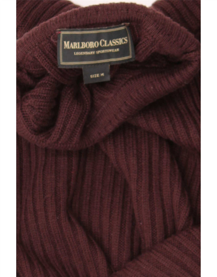 Мужской джемпер с высоким воротником Marlboro Classics, средний бордовый