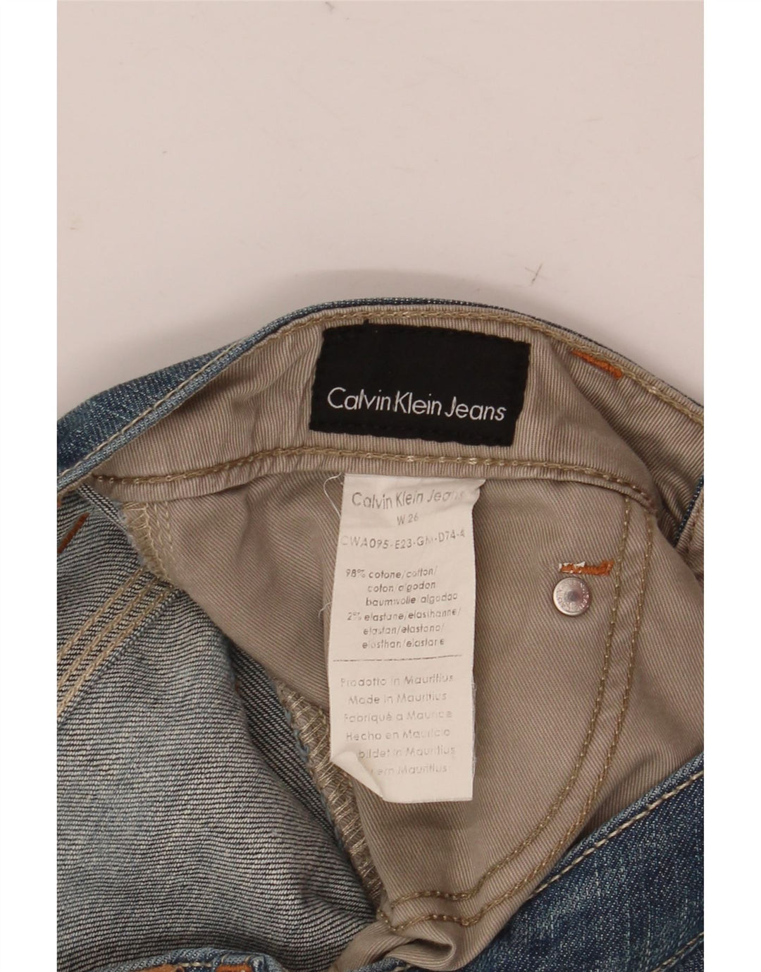 Женские джинсовые шорты-бермуды Calvin Klein W26, маленькие синие, хлопок