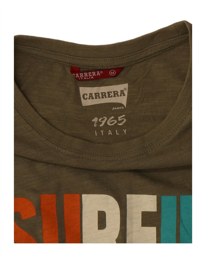 Мужская футболка с рисунком Carrera, средний хаки, в крапинку