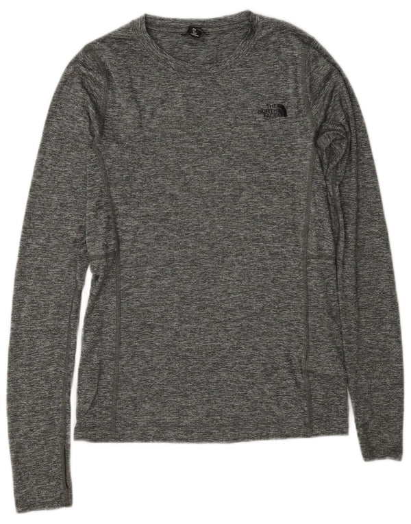 Женский топ с длинным рукавом The North Face UK 6 XS, серый полиэстер с крапинками
