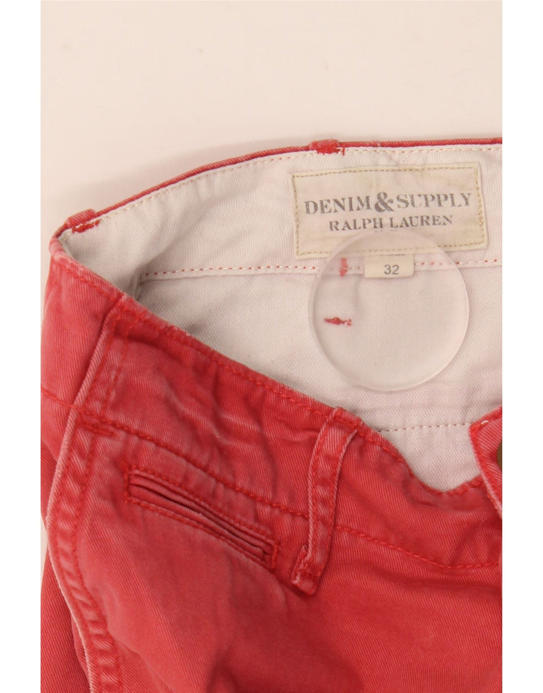 Мужские шорты чинос Denizen Ralph Lauren W32, средний красный хлопок, хлопок