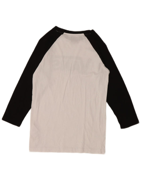 Топ с рисунком Vans для девочек с длинными рукавами, 12–13 лет, большой белый цвет с блоками