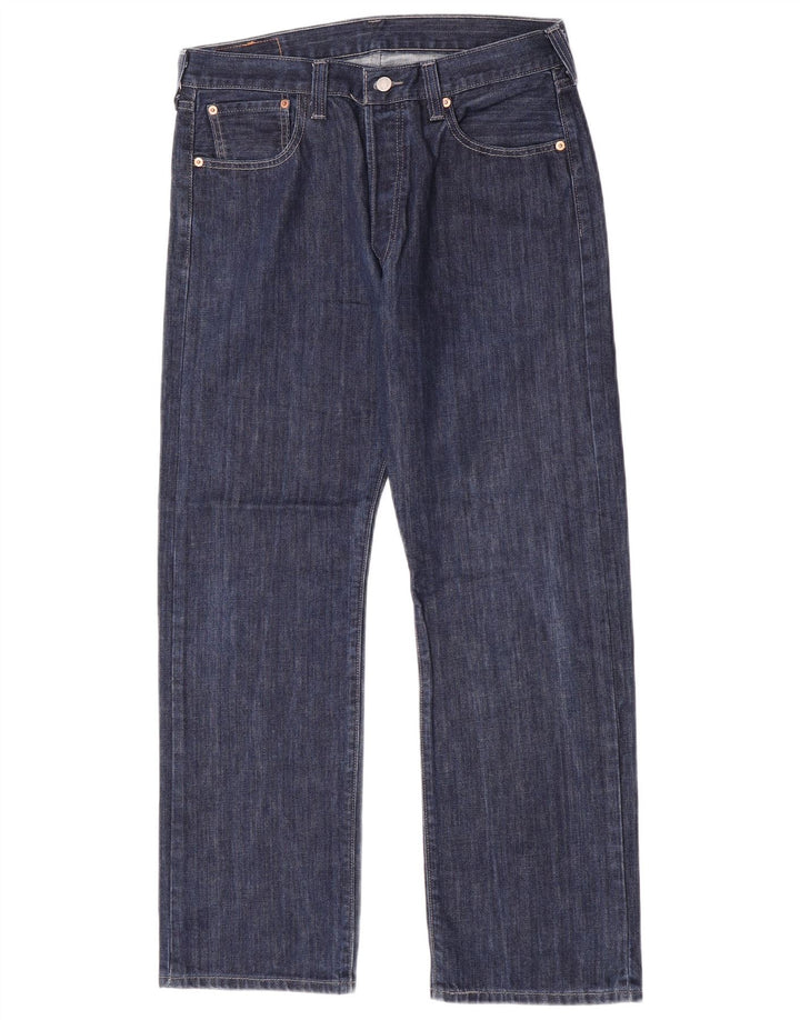 Мужские прямые джинсы Levi's 501 W36 L30 темно-синие, хлопок