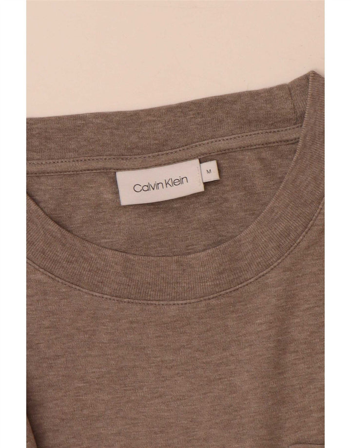 Мужская футболка Calvin Klein среднего размера, коричневая