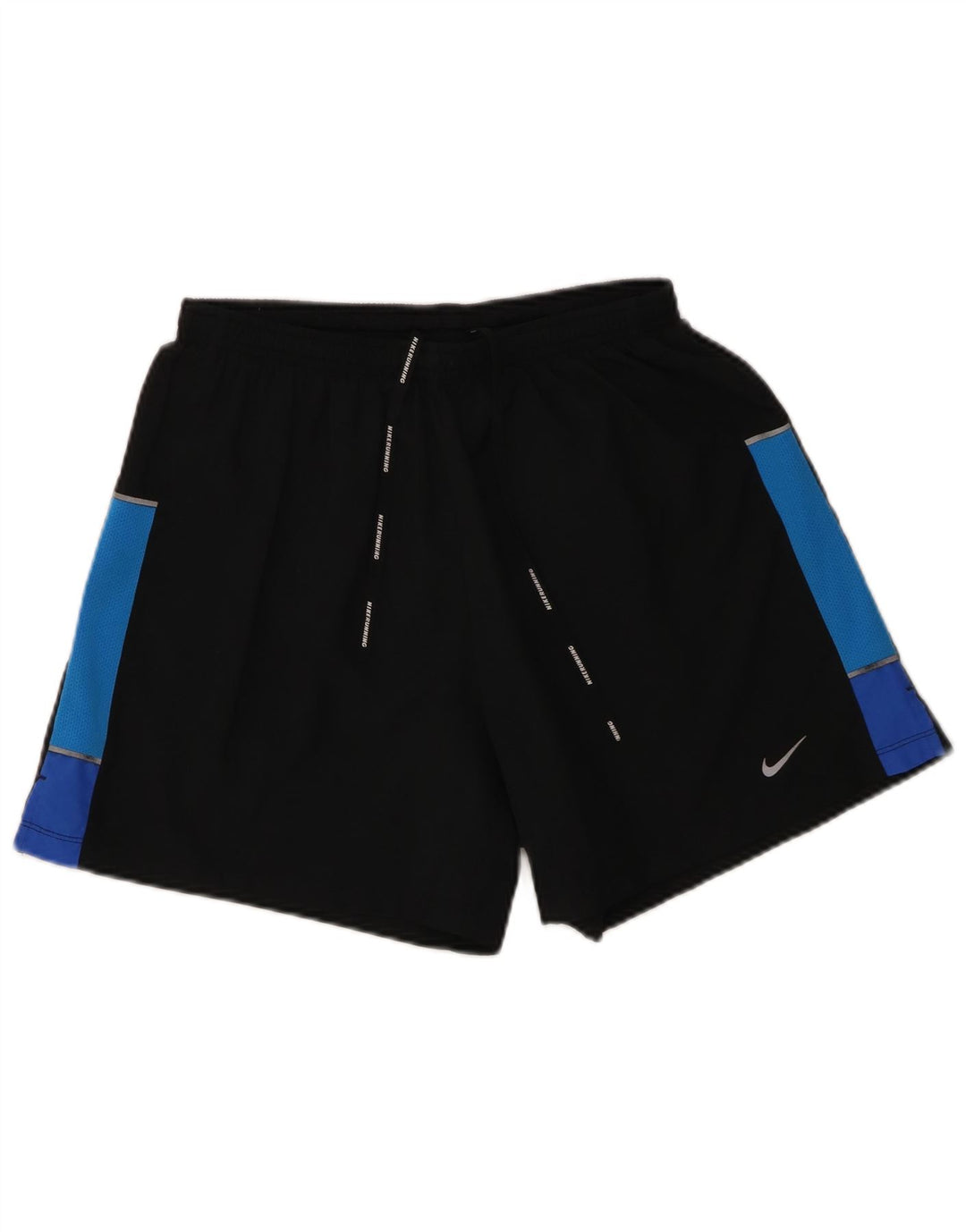 Мужские спортивные шорты Nike Dri Fit среднего размера, полиэстер с цветными блоками, средний черный